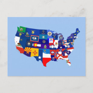 USA united states america republic flag Postkarte