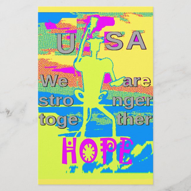 USA Unity Design: Hoffnung und Stärke Briefpapier (Vorderseite)