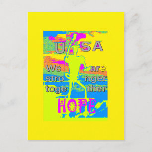 USA Unity Design: Hoffnung und Stärke Postkarte