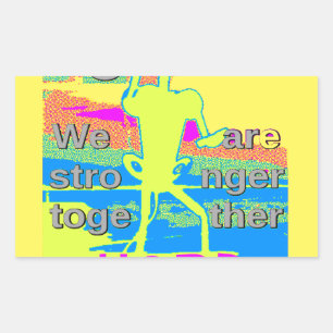 USA Unity Design: Hoffnung und Stärke Rechteckiger Aufkleber