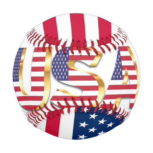 USA unter US-Flagge Baseball (Rückseite)