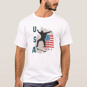 USA-Unterstützung für Skateboard - Team T USA Fl T-Shirt