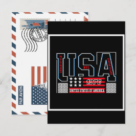 Usa urbaner Stil Vintage-Vektor-Illustration T-Shi Feiertagspostkarte
