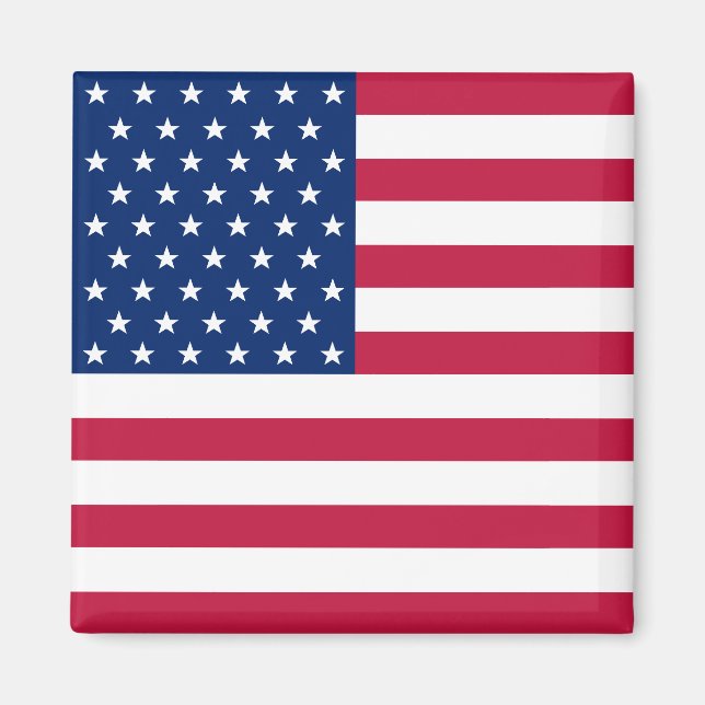 USA US-Flagge 4. Juli Square Kühlschrankmagnet Magnet (Vorne)