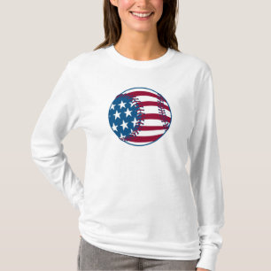 USA US Flagge Baseball T-Shirt