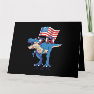 USA US-Flagge Dinosaur TRex Gno Karte