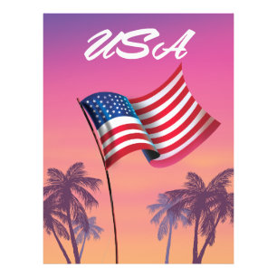 USA US FLAGGE FOTODRUCK