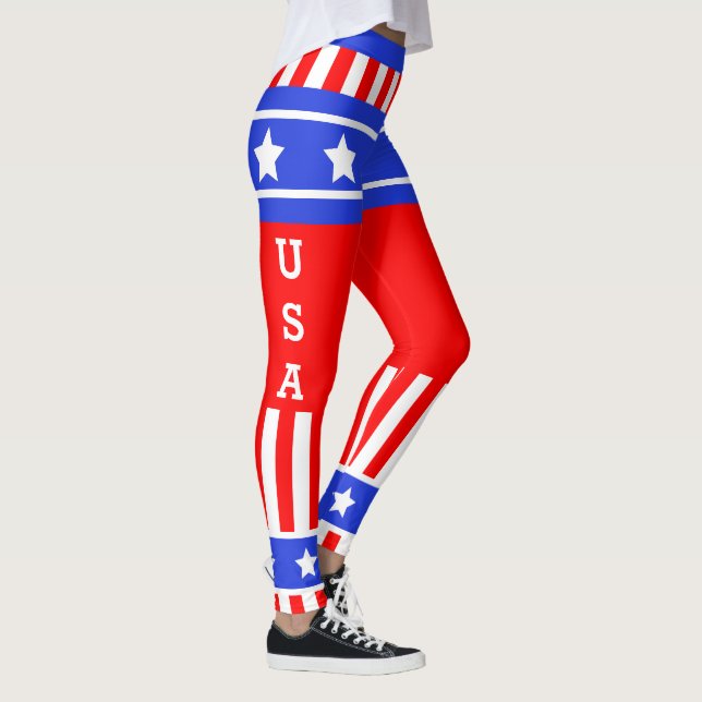 USA US FLAGGE LEGGINGS (Rechts)