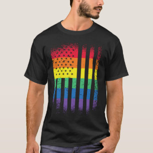 USA US-Flagge LGBT-Stolz soziale Bewegung T-Shirt