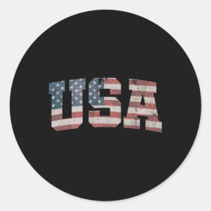 Usa Us Flagge Patriotisch 4. Juli Amerika Frauen G Runder Aufkleber