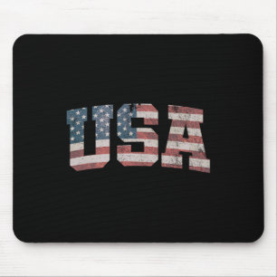 Usa Us Flagge Patriotisch 4. Juli Amerika Mousepad