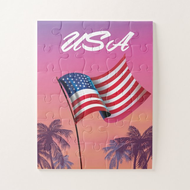 USA US FLAGGE PUZZLE (Vertikal)