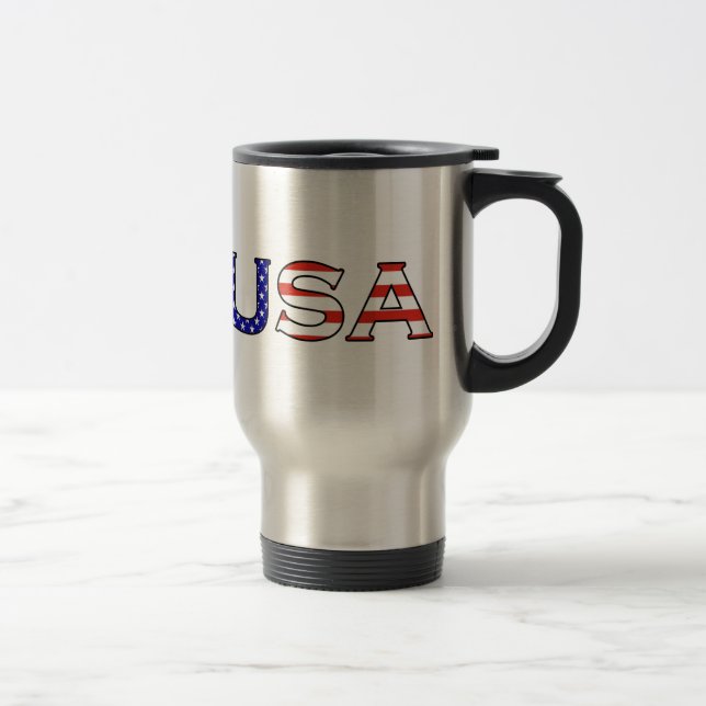 USA-US Flagge-Reise-Tasse Reisebecher (Rechts)