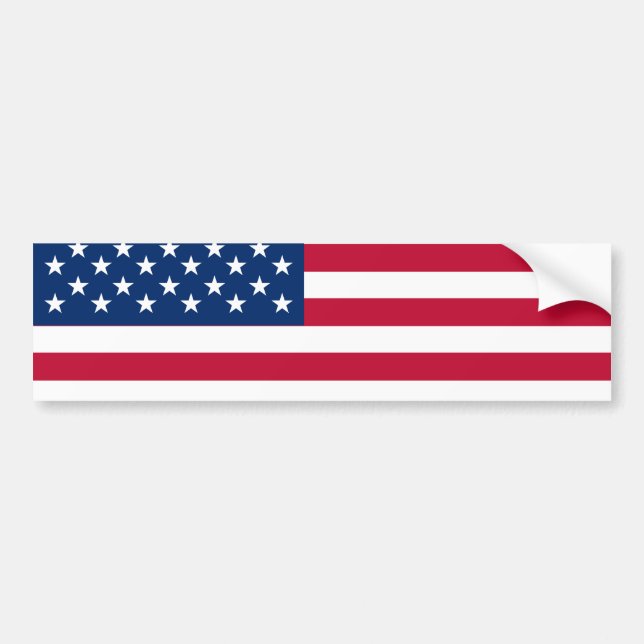 USA - US Flagge unter amerikanischer Flagge Autoaufkleber (Vorne)