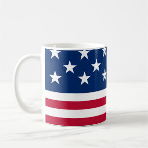 USA - US Flagge unter amerikanischer Flagge Kaffeetasse
