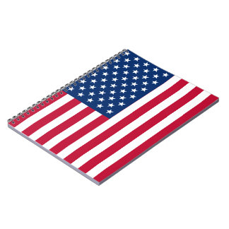 USA - US Flagge unter amerikanischer Flagge Notizblock
