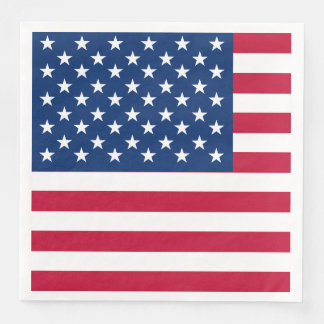USA - US Flagge unter amerikanischer Flagge Serviette