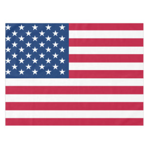 USA - US Flagge unter amerikanischer Flagge Tischdecke