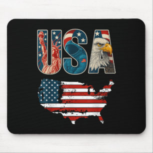 Usa Us Patriotisch 4. Juli Amerika-Flagge Freiheit Mousepad