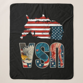 USA US Patriotisch 4. Juli Amerika Flagge Freiheit Sherpadecke