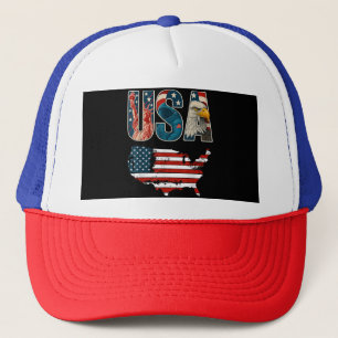 USA US Patriotisch 4. Juli Amerika-Flagge Freiheit Truckerkappe