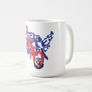 USA   USA   America 250 Map and Eagle Kaffeetasse