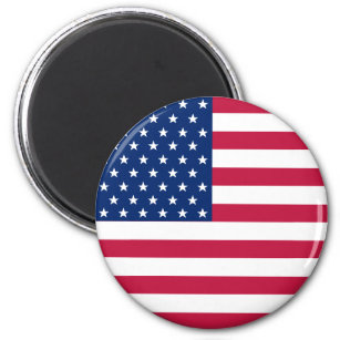 USA - USA Flag Patriotic Round Kühlschrankmagnet Magnet