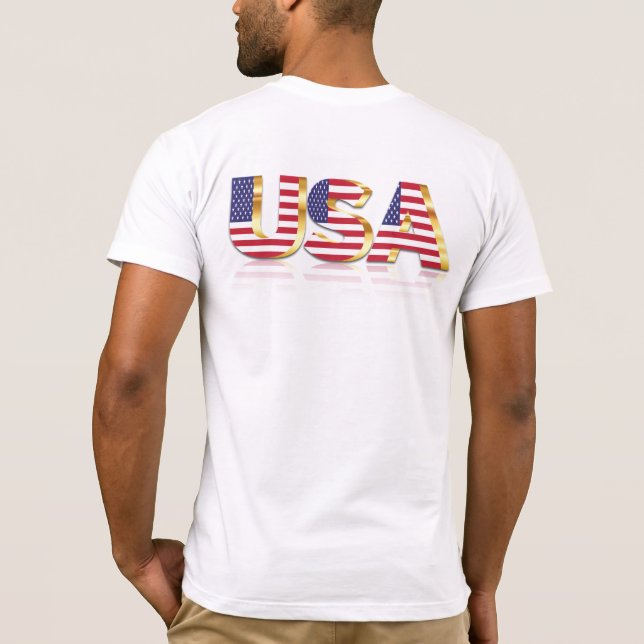 USA - USA - Flagge - Patriotik T-Shirt (Rückseite)