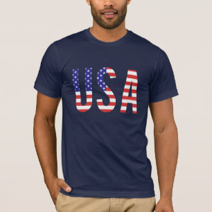 USA - USA-Flaggen-Buchstaben T-Shirt