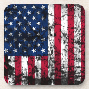 USA - USA - Wortflagge Getränkeuntersetzer