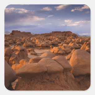 USA; Utah. Blick auf den Goblin Valley State Park Quadratischer Aufkleber