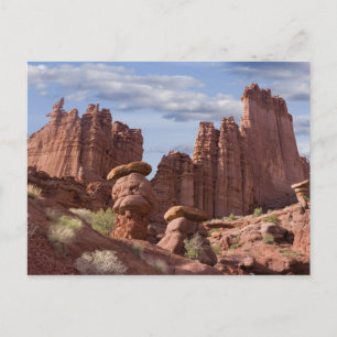USA, Utah. Blick auf Fisher Towers. Bildnachweis: Postkarte
