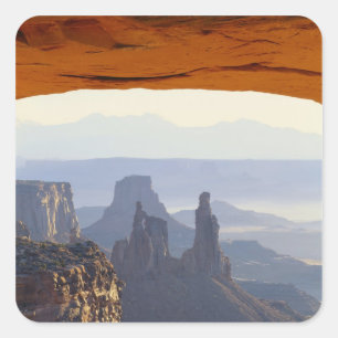 USA, Utah, Canyonlands National Park, Ansicht von Quadratischer Aufkleber