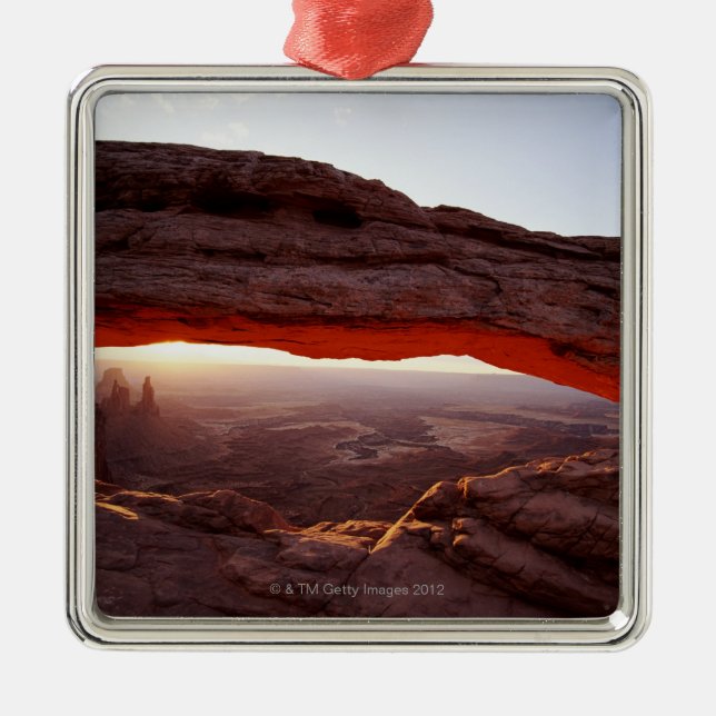 USA, Utah, Canyonlands Nationalpark, Sonnenaufgang Ornament Aus Metall (Vorne)