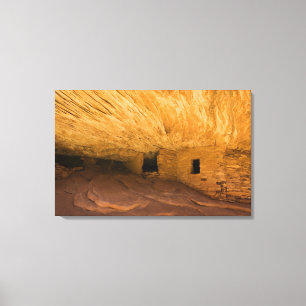 USA, Utah, Cedar Mesa, Mule Canyon. Sandstein Leinwanddruck