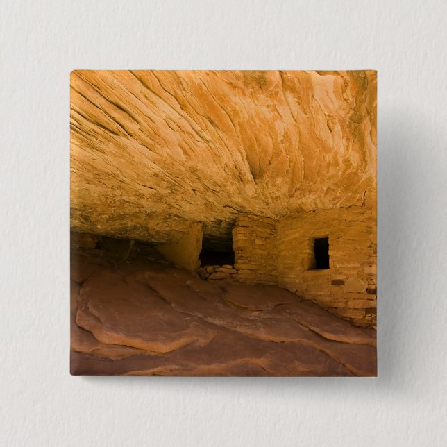 USA, Utah, Cedar Mesa, Mule Canyon.Sandstone Button (Vorderseite)