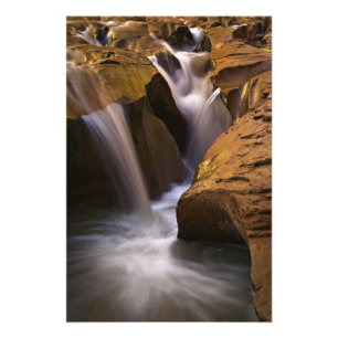 USA, Utah, Escalante Wilderness. Wasserfall in 2 Fotodruck