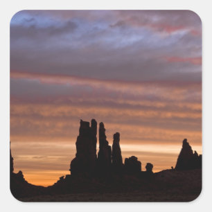 USA, Utah, Monument Valley National Park. 2 Quadratischer Aufkleber