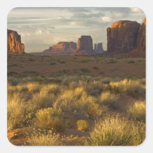 USA, Utah, Monument Valley National Park. Quadratischer Aufkleber