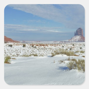 USA, Utah, Monument Valley. Sagebrush-Shows Quadratischer Aufkleber