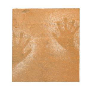 USA, Utah, Pictograph Handprints auf Sandstein, Notizblock