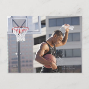 USA, Utah, Salt Lake City, Basketballspieler Postkarte