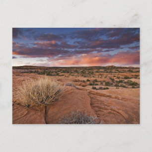 USA, Utah. Sonnenuntergang auf Poison Spider Mesa  Postkarte