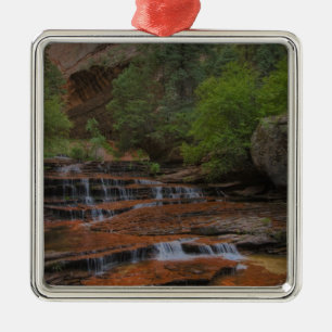 USA, Utah, Zion National Park.  Landschaftlich vom Silbernes Ornament