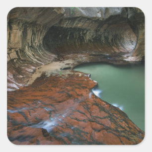 USA, Utah, Zion-Nationalpark. Landschaftlich von 3 Quadratischer Aufkleber