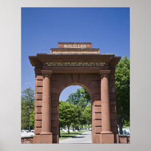 USA, VA, Arlington. McClellan Gate in Arlington Poster