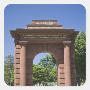 USA, VA, Arlington. McClellan-Tor bei Arlington Quadratischer Aufkleber