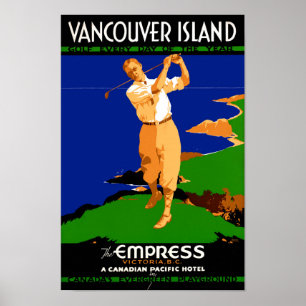 USA Vancouver Island Vintage Poster restauriert