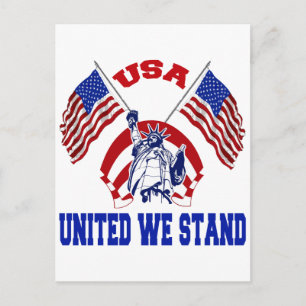 USA VEREINIGT WIR STAND POSTKARTE