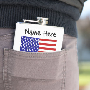 USA Vereinigte Staaten Amerika Personalisiert  Flachmann